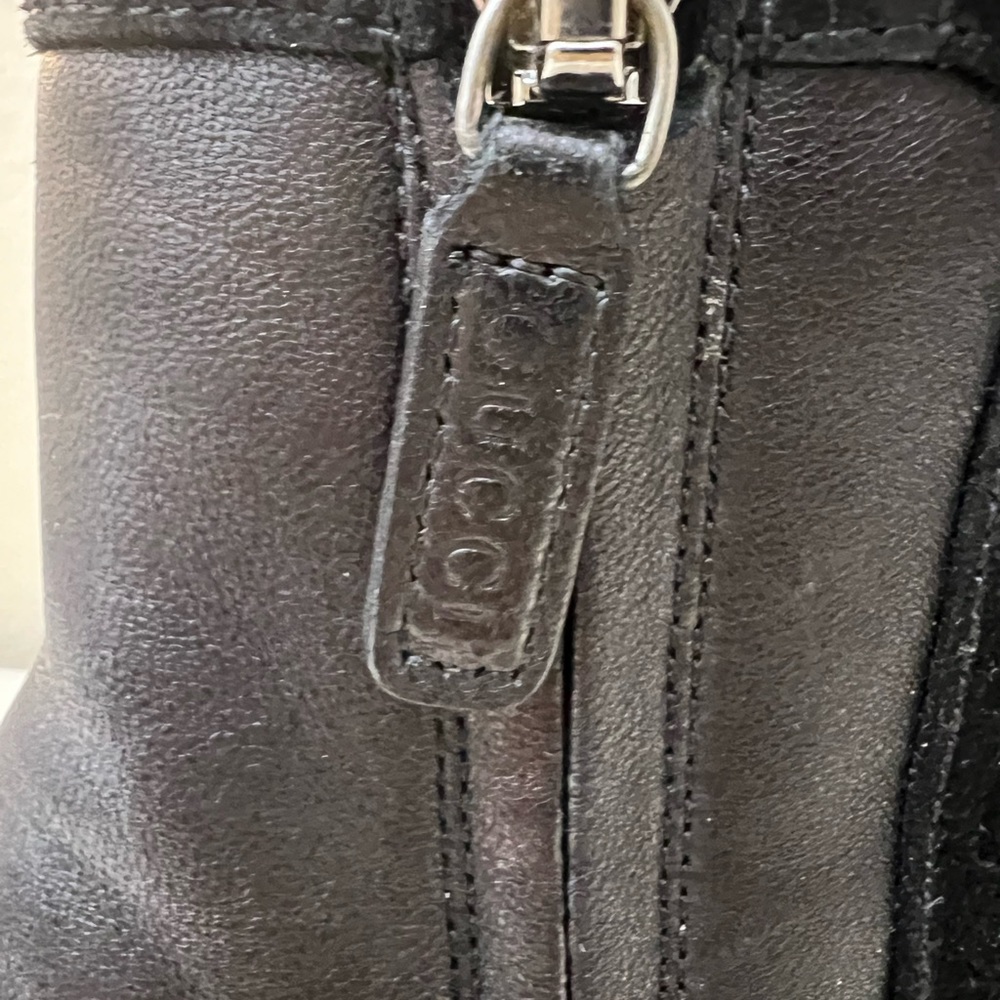 GUCCI Olimpia Elastic Ladder Strap High Heel Bootie Size 36.5 Black - Picture 4 of 13